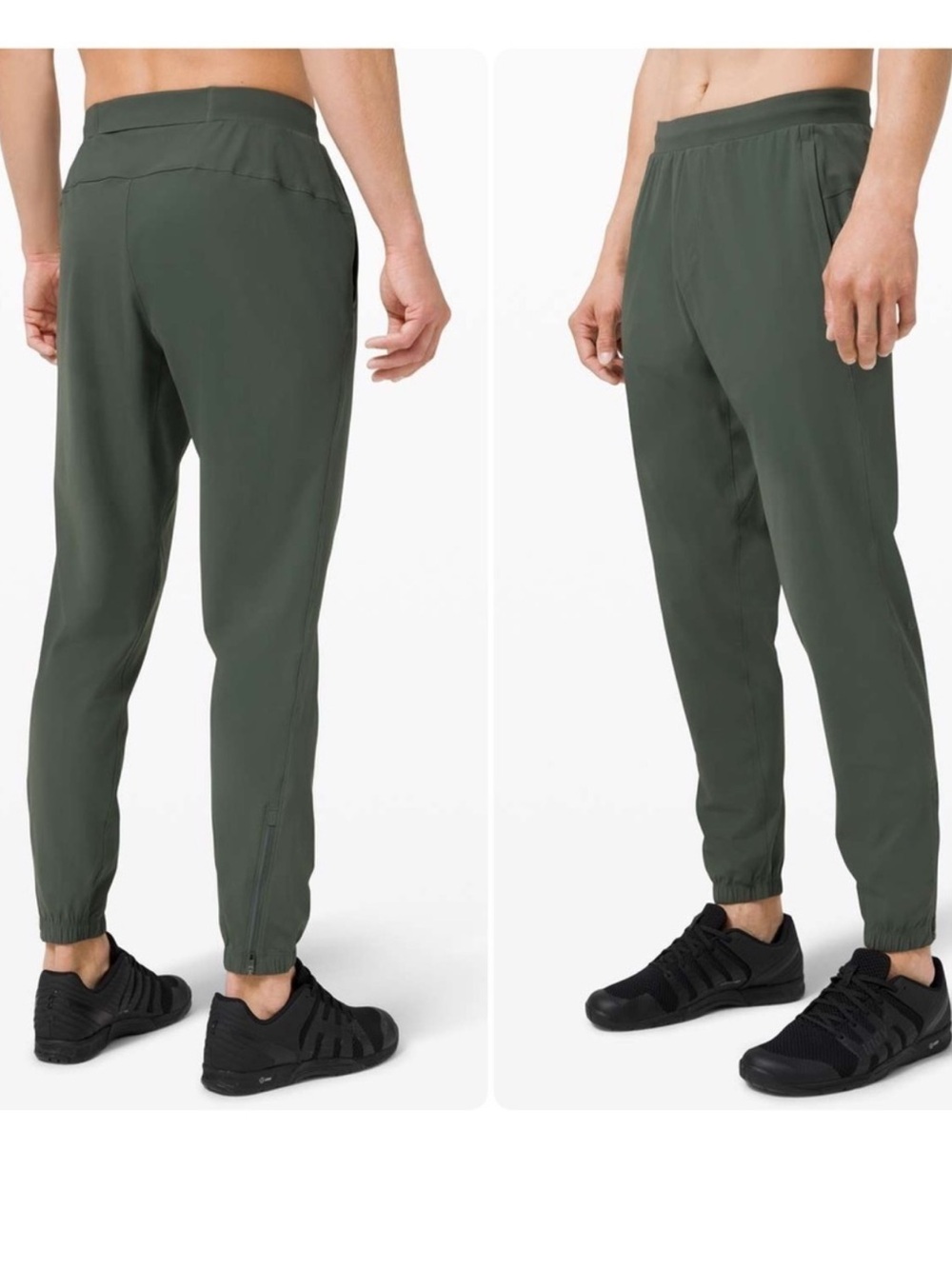 green Lululemon Surge Jogger pants